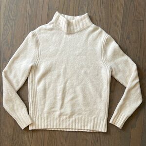 J. Crew / Point Sur Cozy Cream Turtleneck Sweater